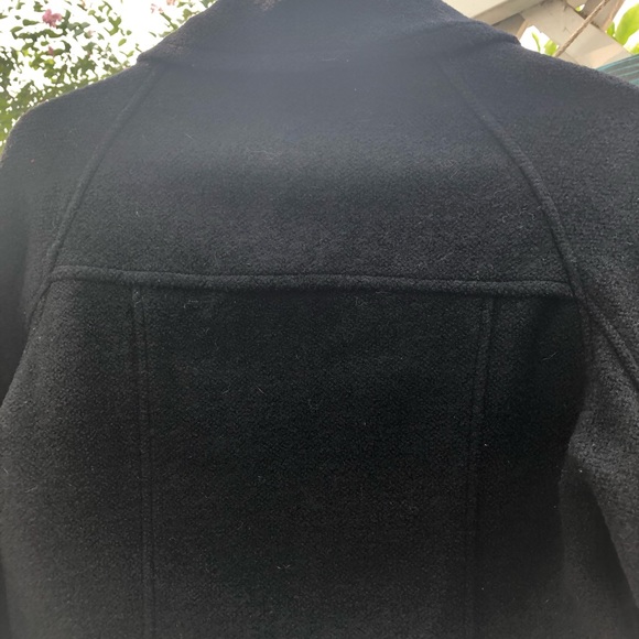 MERONA Wool Pea Coat. Solid Dark Black. So versatile!💝 - Picture 5 of 9